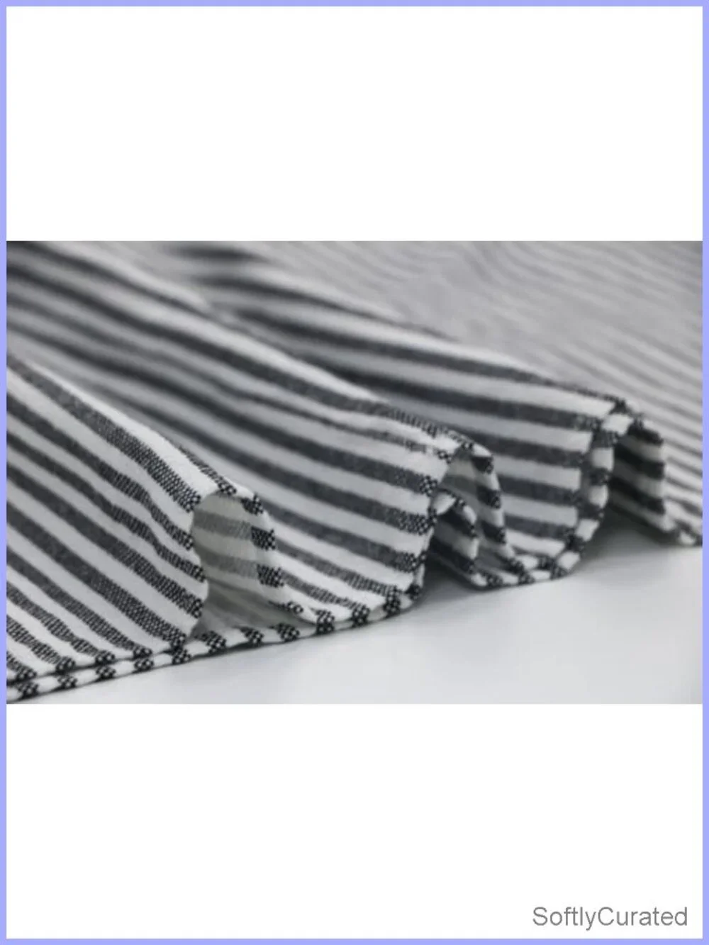 Women's Vertical Striped High Waist Maxi Skirt 100% Cotton A-Line with Pockets